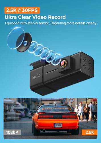 WiFi Dash Cam 1440P Front Camera for Trucks