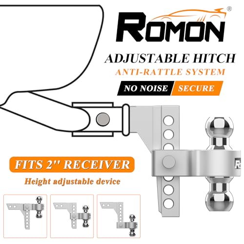 Adjustable Trailer Mount with Two Balls, Aluminum Hitch