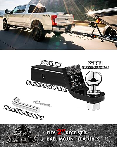 Trailer Hitch Mount with 2-Inch Ball & Pin
