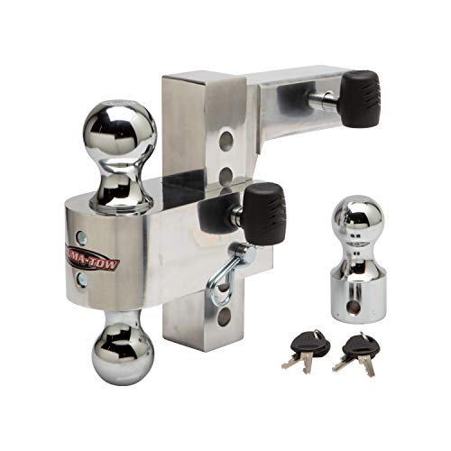 Heavy-Duty Aluma-Tow Adjustable Trailer Hitch Ball Mount