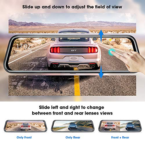 10" Mirror Dash Cam Night Vision 1080P FHD