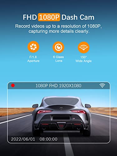 ARIFAYZ WiFi FHD 1080P Car Dash Camera Kit