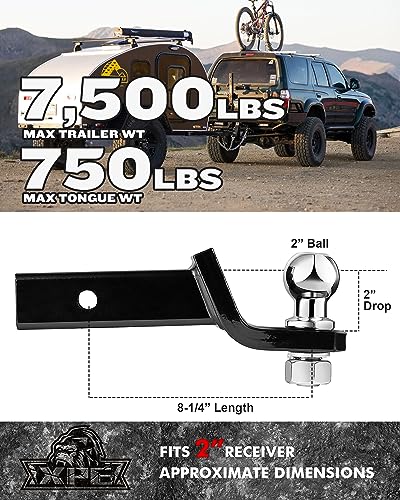 Trailer Hitch Mount with 2-Inch Ball & Pin