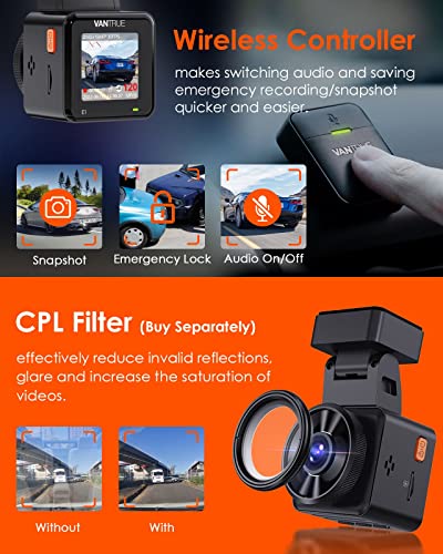Vantrue E1 Mini Dash Cam with GPS and WiFi
