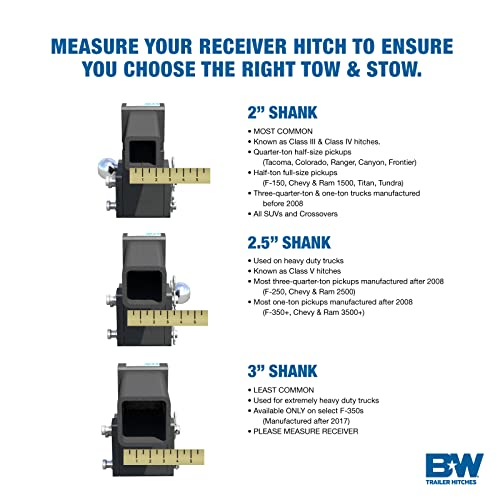 B&W Adjustable Trailer Hitch Ball Mount with Dual Ball