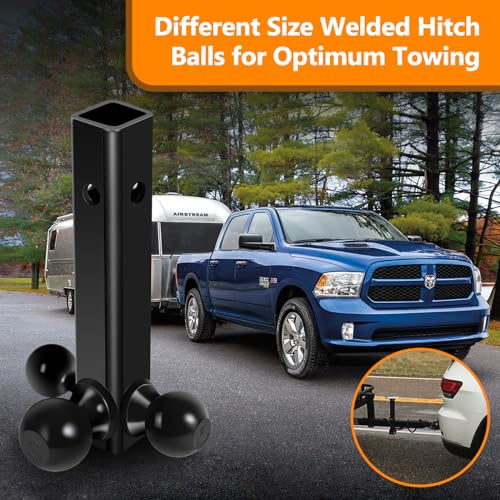 MaxxHaul Triple Ball Mount for Truck Hitch - Black