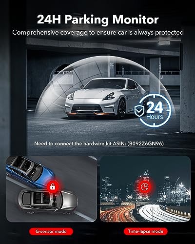 REDTIGER 4K Dual Dash Cam, Touch Screen 3.18