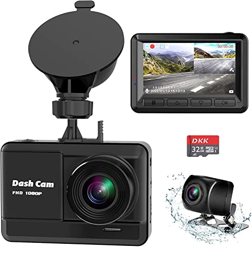 Dual Dash Cam Full HD 1080P with 32GB SD