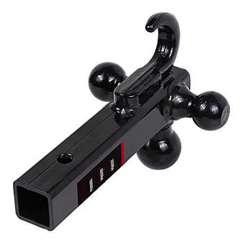NBJINGYI Trailer Hitch Tri Ball Mount with Hook