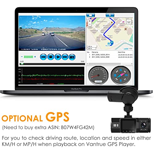 Vantrue N2 Pro Dual Dash Cam with Night Vision