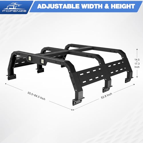 Adjustable Height Truck Bed Rack for Dodge, Silverado, F150