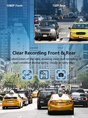 Dual Dash Cam Full HD 1080P with 32GB SD