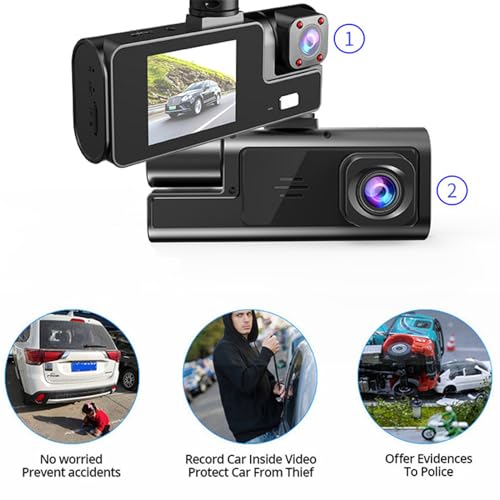 Upgrade Dual Lens Dash Cam with Night Vision/WiFi