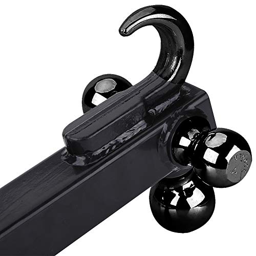 NBJINGYI Trailer Hitch Tri Ball Mount with Hook