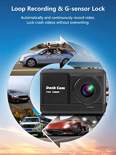 Dual Dash Cam Full HD 1080P with 32GB SD