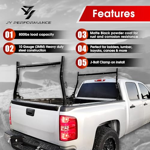 Extendable Heavy Duty Truck Bed Ladder Rack 800Ibs