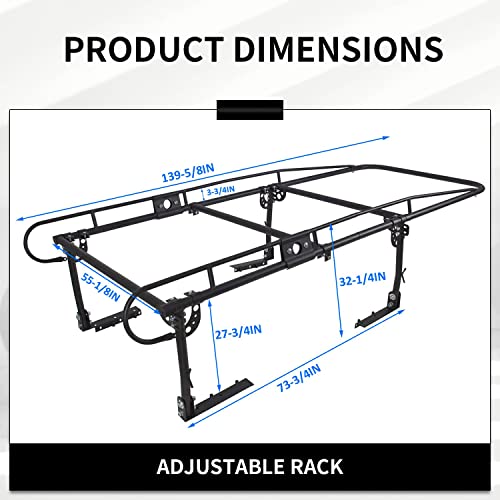 Adjustable Truck Contractors Rack for Ladders and Equipment