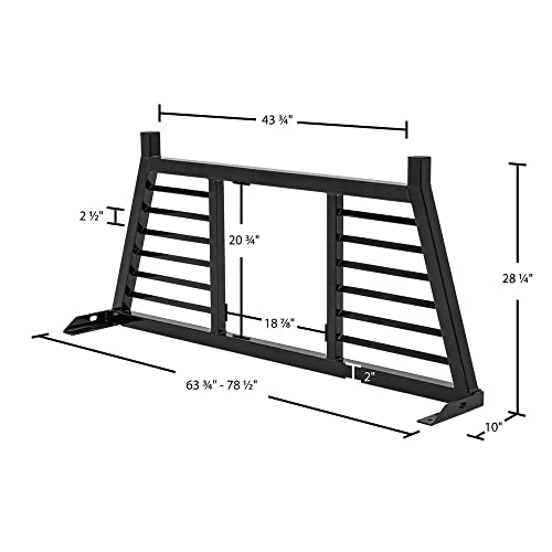 Outdoor Half-Louvered Steel Headache Rack for Trucks