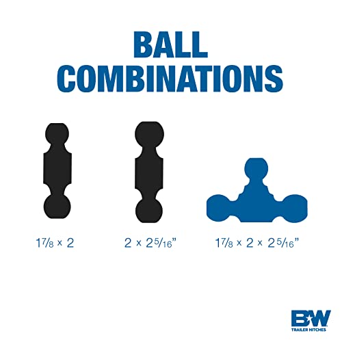 B&W Tow & Stow Adjustable Hitch Ball Mount