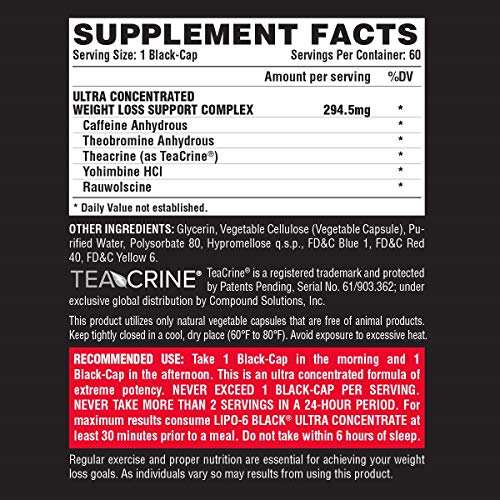 Lipo-6 Black Ultra Concentrate - Fat Burner Supplement