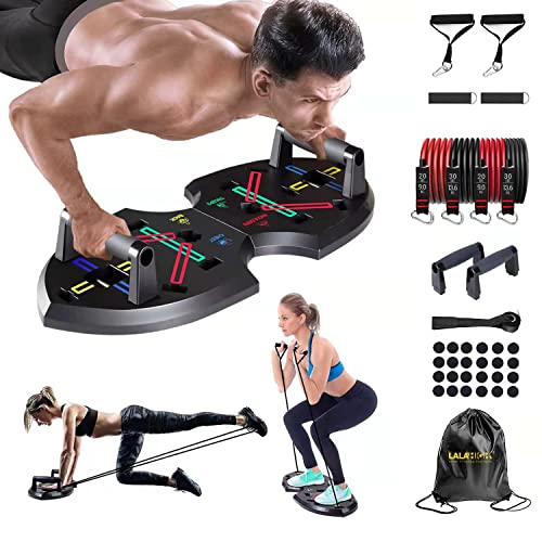 Multi-Functional Push Up Board with Resistance Bands