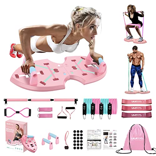 30-in-1 Portable Home Gym System for Body Shaping - Pink