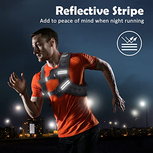 Adjustable Weighted Vest with Reflective Stripe for Fat Loss