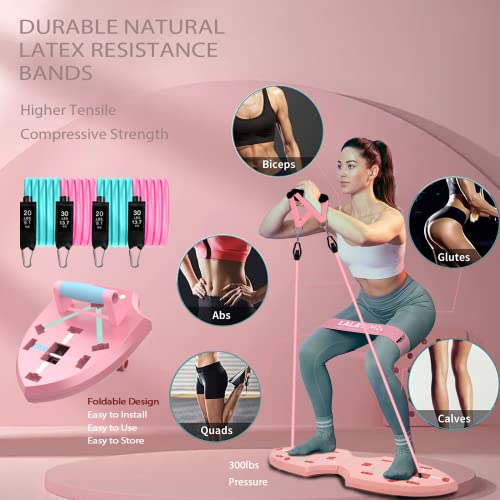 30-in-1 Portable Home Gym System for Body Shaping - Pink