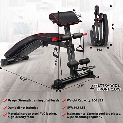 Adjustable Utility Weight Bench for Full Body Workout
