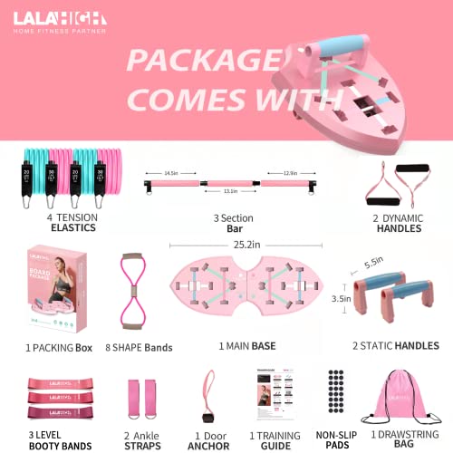 30-in-1 Portable Home Gym System for Body Shaping - Pink