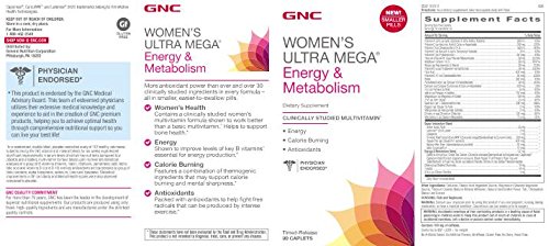 GNC Womens Ultra Mega Multivitamin - Enhanced Calorie Burn