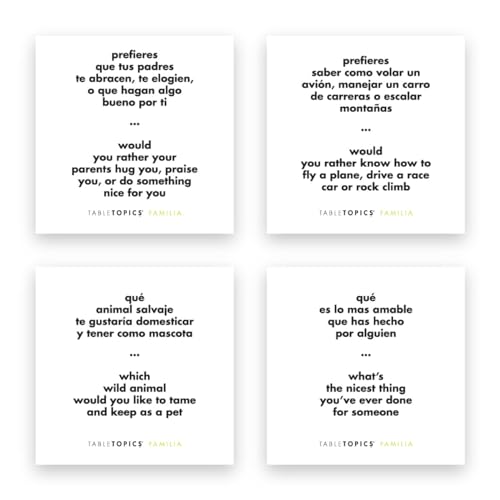 Family TableTopics - Fun Spanish Question Card Game