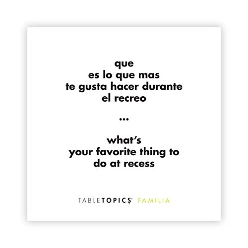 Family TableTopics - Fun Spanish Question Card Game