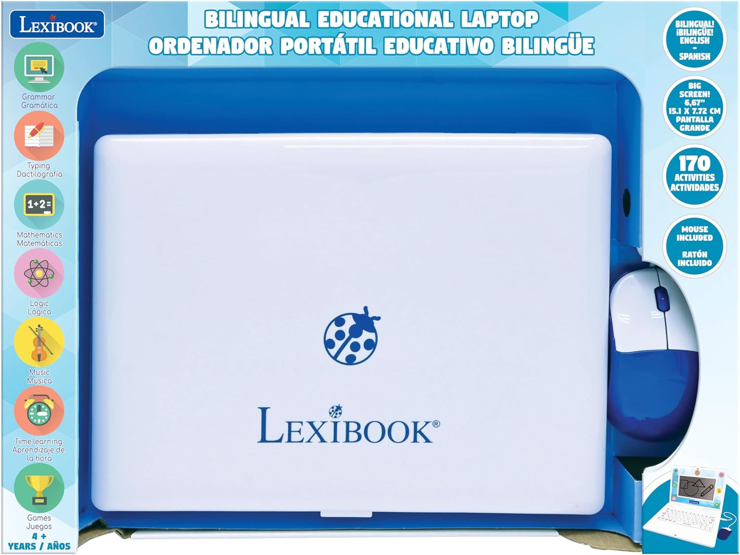 Bilingual Educational Kid's Laptop - English/Spanish, 170 Activities