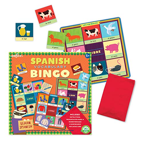 Spanish Bingo Vocabulary Game for Ages 5+ by eeBoo
