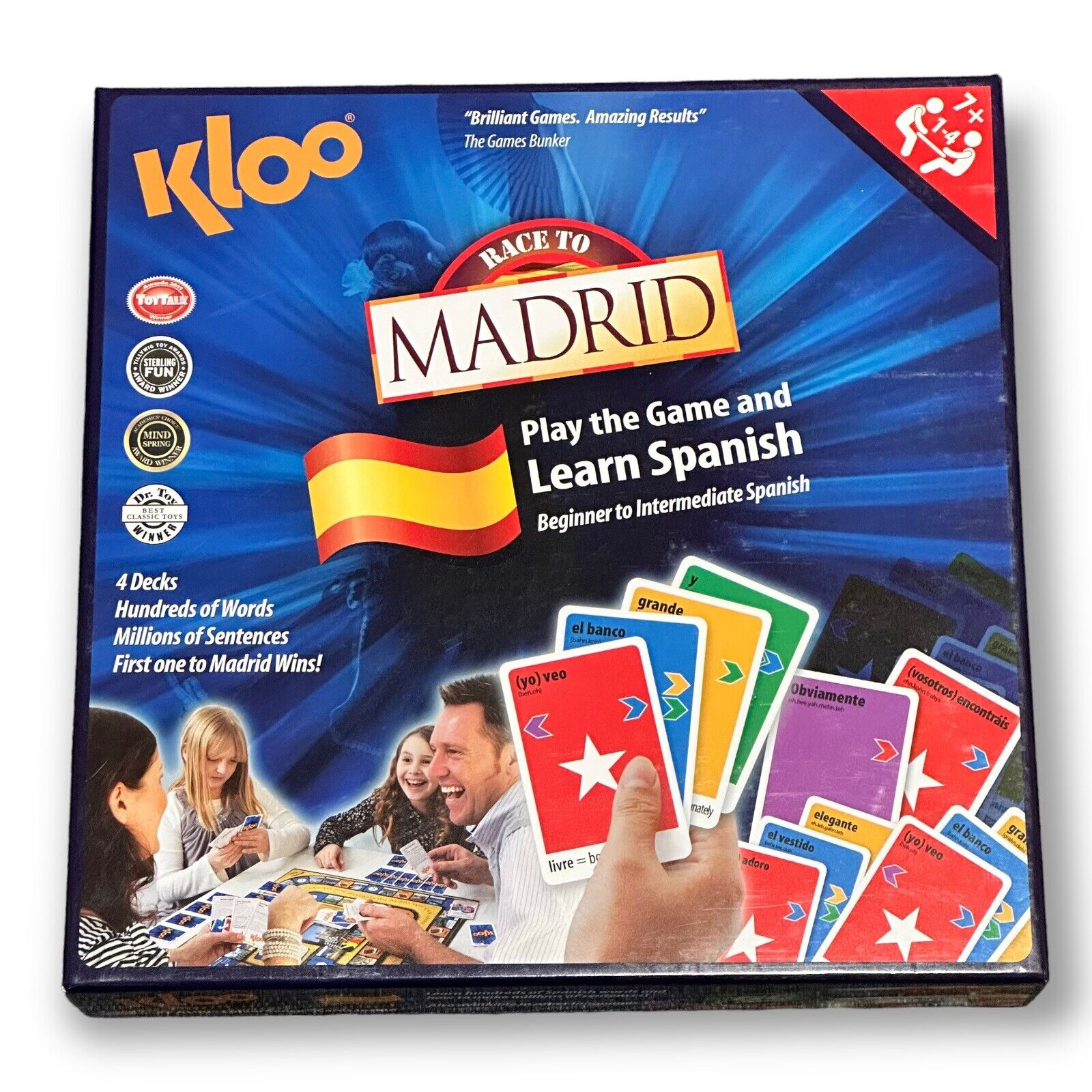 Fun Race to Madrid Spanish Board Game