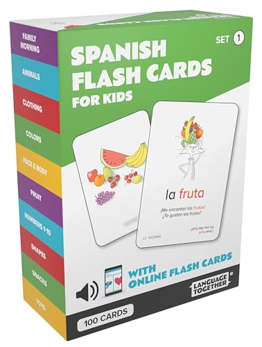 Spanish Flash Cards: 100 Kids' Words with Audio