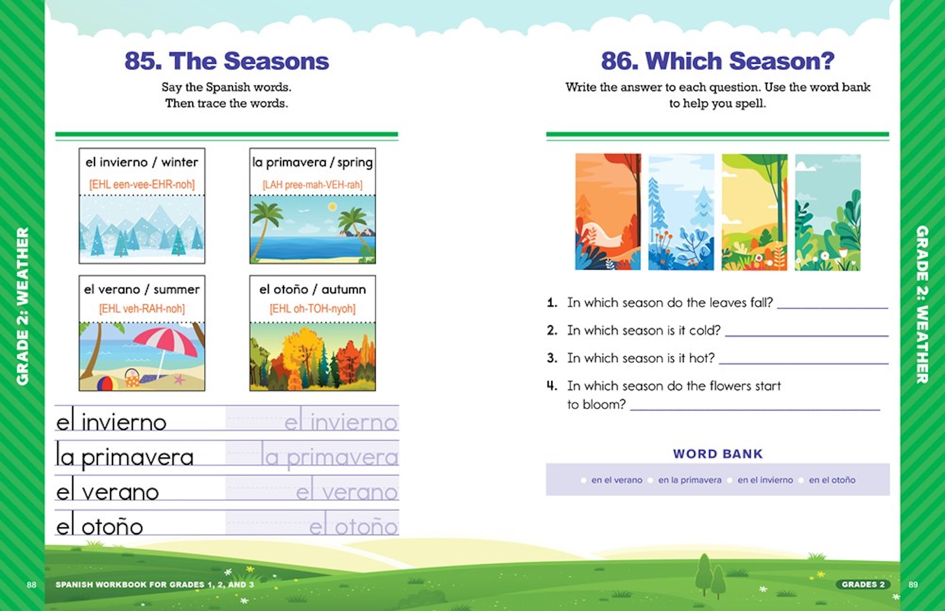 Spanish Workbook for Grades 1-3: 140+ Exercises for Kids