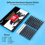 Dyvicl Graphite Charcoal Sticks - Pack of 18