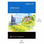 Amazon Basics Watercolor Pad, 9"x12", 140 lb. / 300 gsm, 30 Sheets