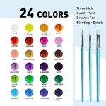 HIMI Gouache Paint Set with Brushes - 24 Colors