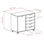 White Wood Drawers Cabinet - Winsome