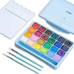 HIMI Gouache Paint Set with Brushes - 24 Colors