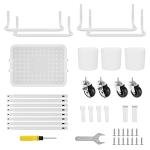 Multifunctional Rolling Art Cart with Hooks & Cups