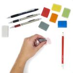 June Gold Gray Kneaded Rubber Erasers, 6 Pack