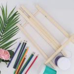 16" Wooden Tabletop Painting Easel Set