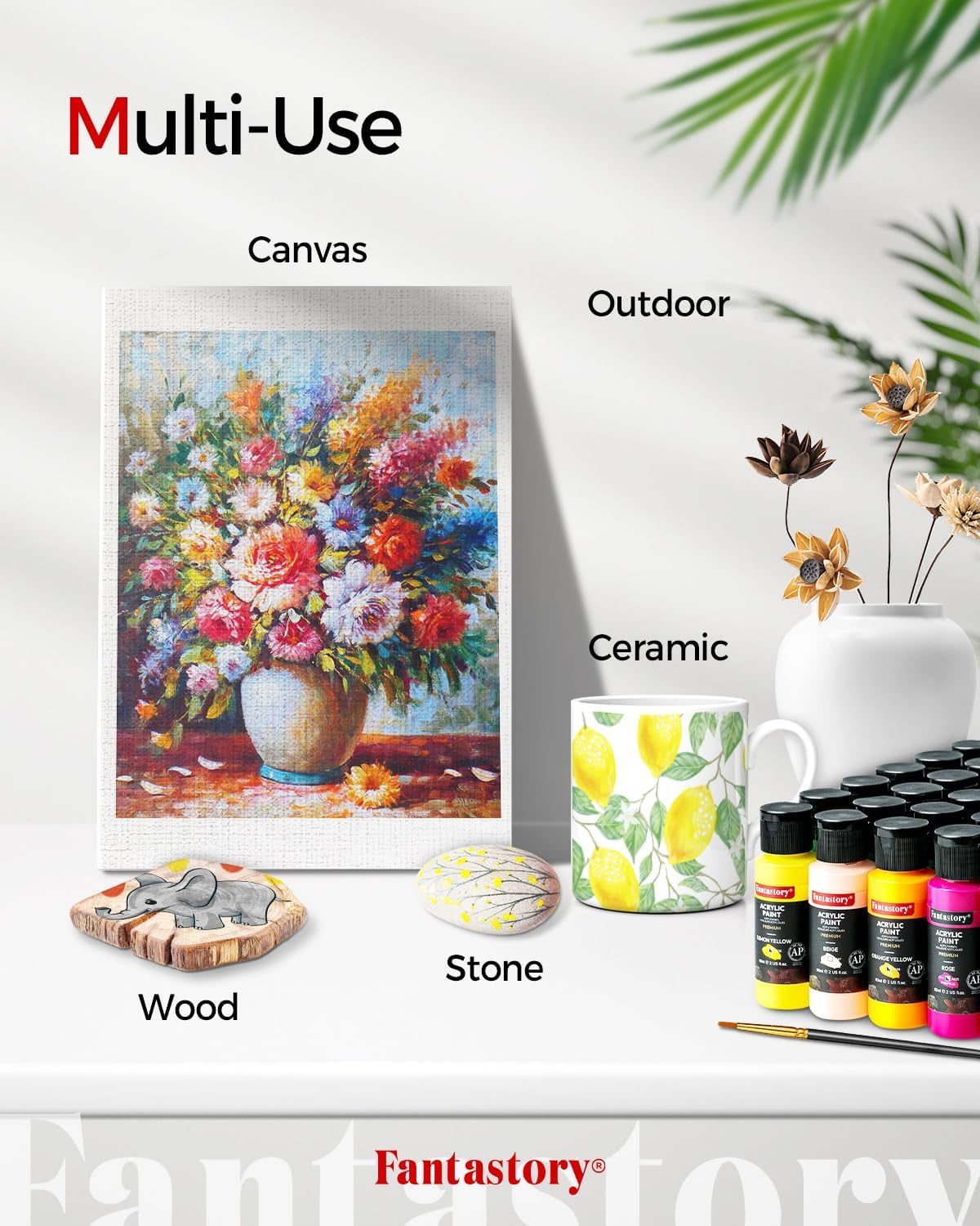 Fantastory 2 oz Acrylic Paint Set, 24 Pieces