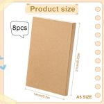 IANFAN 8-Pack A5 Blank Sketchbooks, 256 Pages