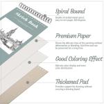 4 Pack Mini Sketchbooks - 5.5 x 8.5 Inches