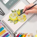 4 Pack Mini Sketchbooks - 5.5 x 8.5 Inches